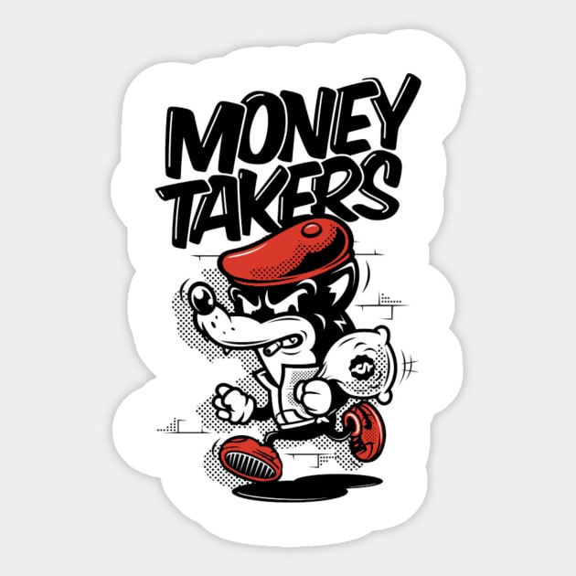 Money Takers Illustration Sticker by PE1234518